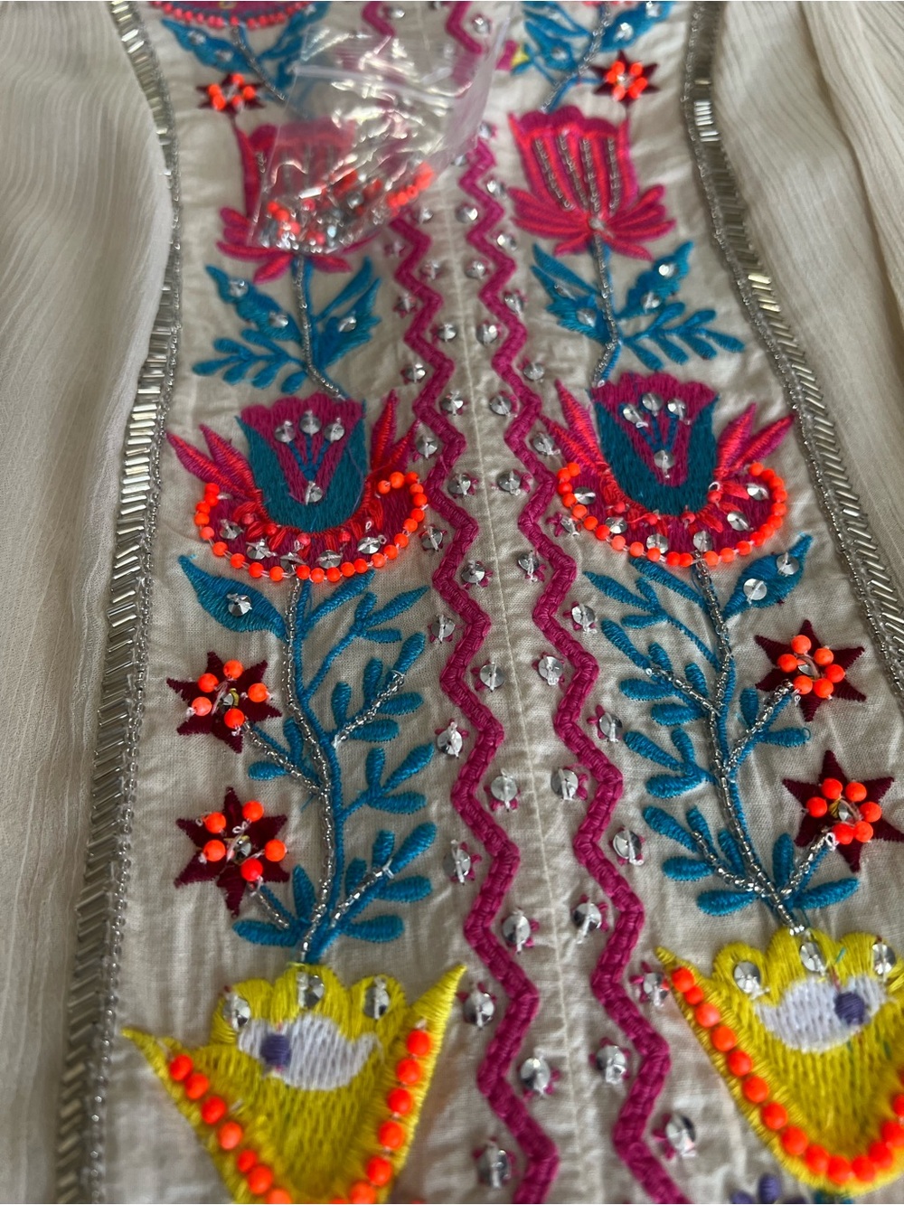 NWT Boston Proper Ivory Embroidered Boho Maxi Dress - Picture 2 of 4